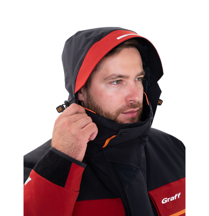 Męski kombinezon zimowy ocieplany WARMGUARD EXTREME Graff Czerwony (220-O-B-4) 10