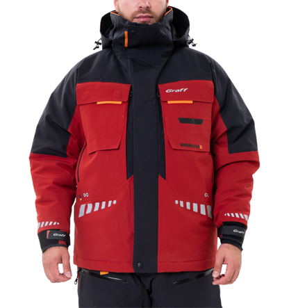 Męski kombinezon zimowy ocieplany WARMGUARD EXTREME Graff Czerwony (220-O-B-4) 2