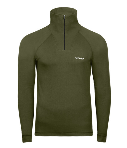 Graff Herren Thermo-Rollkragenpullover DUO SKIN 200 Oliv (907) 1