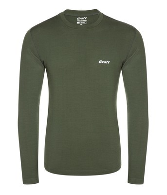 Graff Men's Merino Warm Thermal T-Shirt Green (916) 1