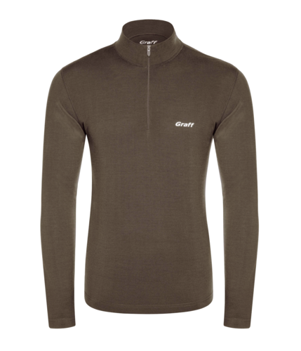 Graff Herren Merino Light Thermo-Rollkragenpullover Braun (921-13) 1