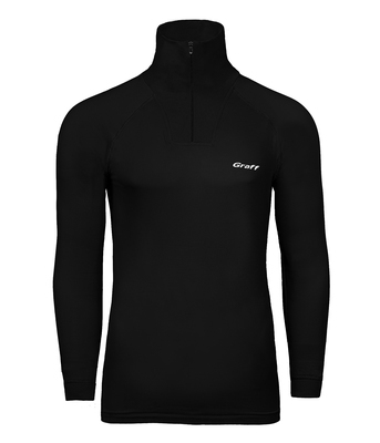 Graff Herren Thermo-Rollkragenpullover DUO SKIN 100 Schwarz (912-1) 1