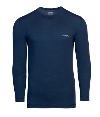 Graff Herren Merino Light Thermo-Langarmshirt Marineblau (920-3) 1