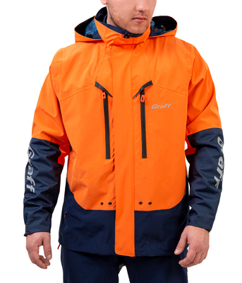 Men's waterproof jacket Graff orange (606-B-2) 1