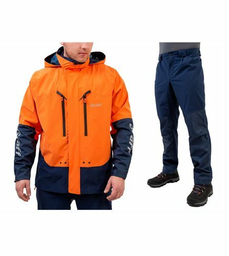 Men's waterproof fishing suit with membrane Graff Orange (606-B-2/706-B) 1