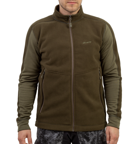 Męska bluza polarowa rozpinana Graff oliwkowy (228-P-BL) 1