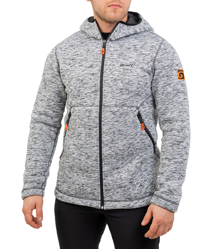 Graff Men's Warm Hoodie Grey Melange (229-BL-8) 1