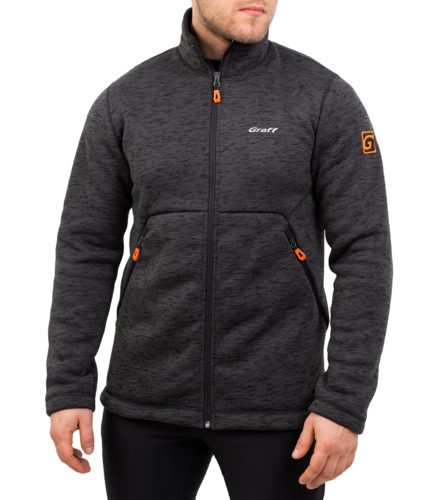 Męska ciepła bluza outdoorowa Graff czarna (230-BL-2) 1