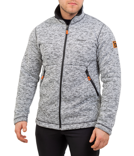 Graff Men's Warm Outdoor Sweatshirt White Melange (230-BL-8) 1
