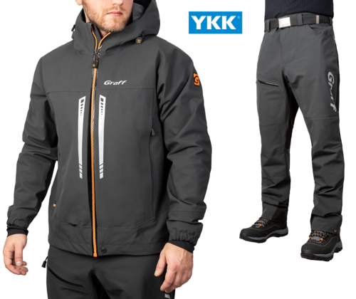 Men's waterproof fishing suit with membrane Graff graphite (607-B-2/707-B-1) 1