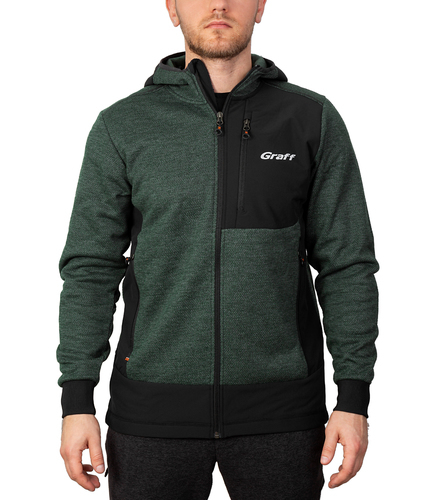 Męska bluza polarowa outdoorowa Graff zielona (233-P-BL) 1