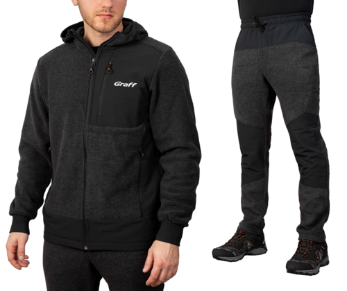 Graff Men's Fleece Suit Black (233-P-BL-2/233-P-SP-2) lub Graff Men's Fleece Set Black 1