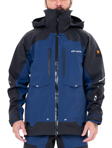 Herren Regenjacke Graff Blau (631-B-3 Edition 3.0) 1