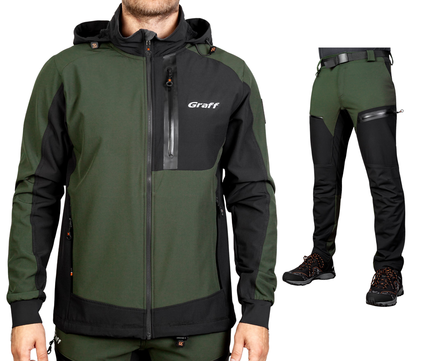 Graff Herren-Angel- / Outdoor-Softshell-Set Grün (561-S/761-S) 1