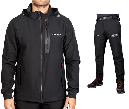 Graff Herren Softshell-Set Schwarz (561-S-1/761-S-1) 1