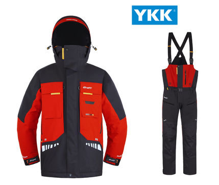 Męski kombinezon zimowy ocieplany wędkarski WARMGUARD Graff czerwony (219-O-B-4) 1