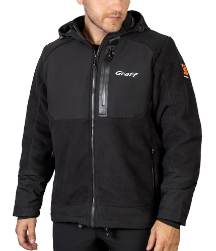 Graff Men's Fleece Jacket with Waterstop Membrane Black (562-WS-1) 1