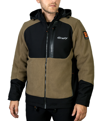 Męska kurtka polarowa z membraną Waterstop Graff oliwkowy (562-WS-13) 1