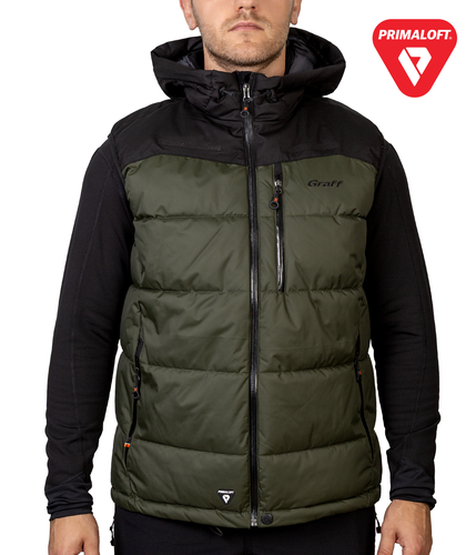 Graff Men's Insulated Vest PrimaLoft® Olive (445-O) 1